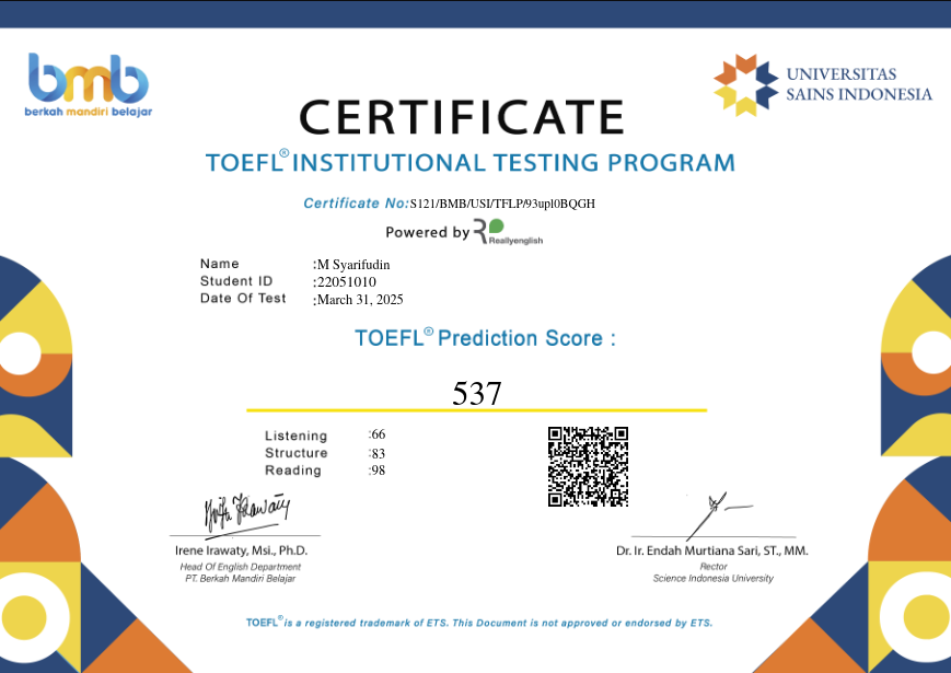 TOEFL Institutional Testing Program