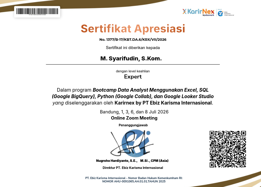 Data Analyst Batch 6 - Karirnex